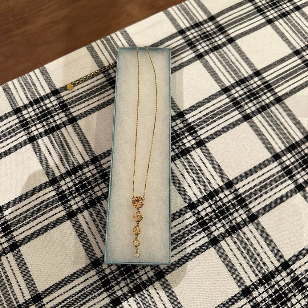 Touchstone Crystal Fizzy Necklace Golden